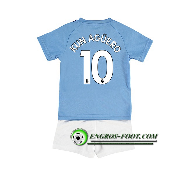 Engros-foot: Ensemble Maillot Foot Manchester City (KUN AGUERO 10) Enfant Domicile 2019 2020 Thailande