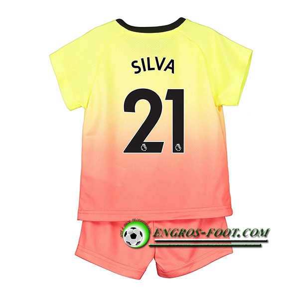 Engros-foot: Ensemble Maillot Foot Manchester City (SILVA 21) Enfant Third 2019 2020 Thailande