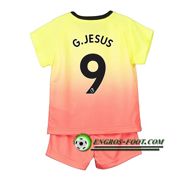 Engros-foot: Ensemble Maillot Foot Manchester City (G.JESUS 9) Enfant Third 2019 2020 Thailande