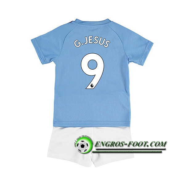 Engros-foot: Ensemble Maillot Foot Manchester City (G.JESUS 9) Enfant Domicile 2019 2020 Thailande