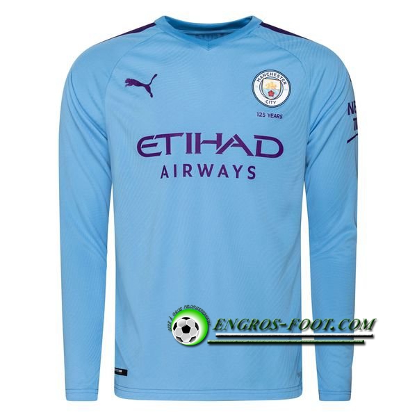 Engros-foot: Jeu Maillot de Manchester City Domicile Manche longue 2019 2020 Thailande