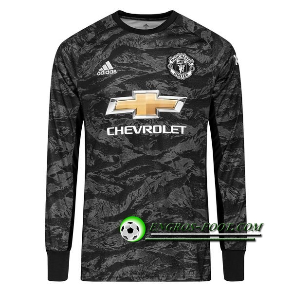 Engros-foot: Jeu Maillot Gardien de but Manchester United Noir 2019 2020 Thailande