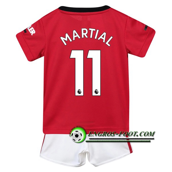 Engros-foot: Ensemble Maillot Foot Manchester United (MARTIAL 11) Enfant Domicile 2019 2020 Thailande