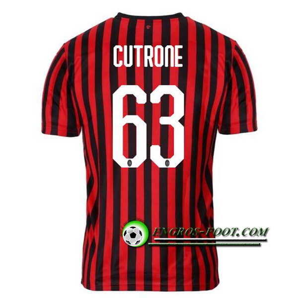 Engros-foot: Jeu Maillot de Milan AC (CUTRONE 63) Domicile 2019 2020 Thailande