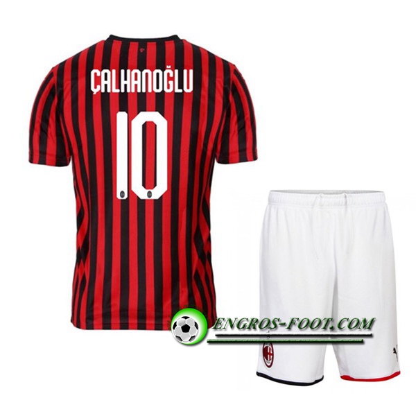 Engros-foot: Ensemble Maillot Foot Milan AC (CALHANOGLU 10) Enfant Domicile 2019 2020 Thailande