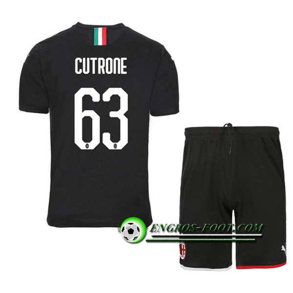 Engros-foot: Ensemble Maillot Foot Milan AC (CUTRONE 63) Third 2019 2020 Thailande