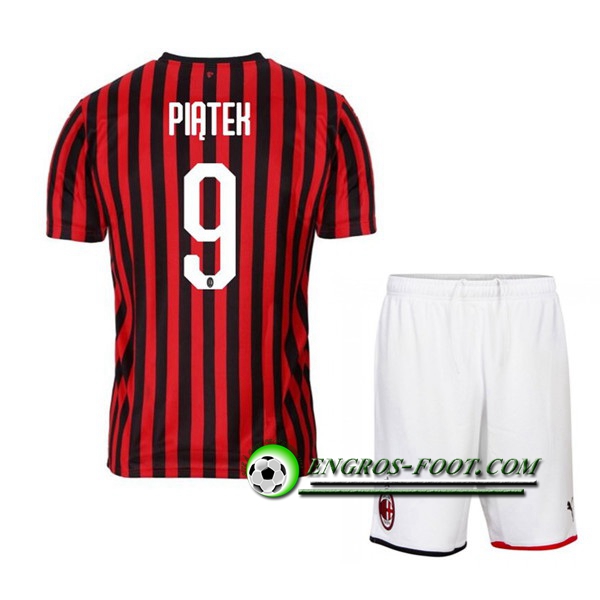 Engros-foot: Ensemble Maillot Foot Milan AC (PIATEH 9) Enfant Domicile 2019 2020 Thailande