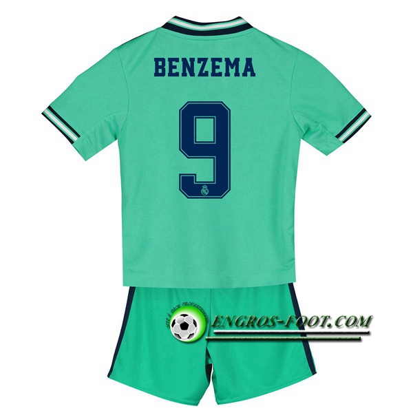 Engros-foot: Ensemble Maillot Foot Real Madrid (BENZEMA 9) Enfant Third 2019 2020 Thailande