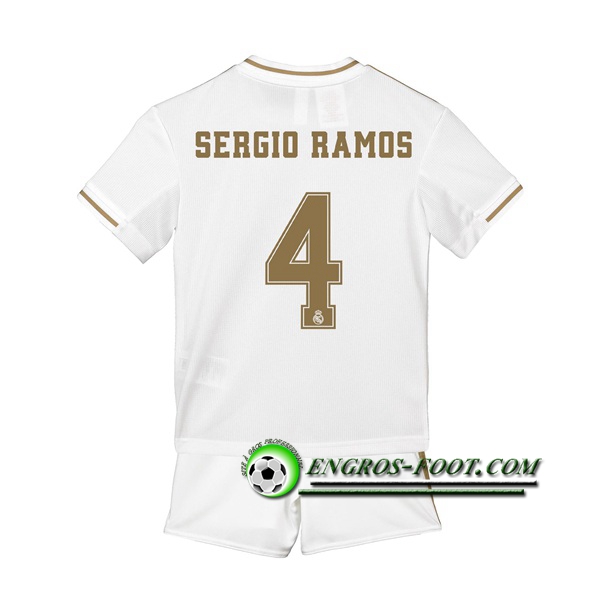 Engros-foot: Ensemble Maillot Foot Real Madrid (SERGIO RAMOS 4) Enfant Domicile 2019 2020 Thailande