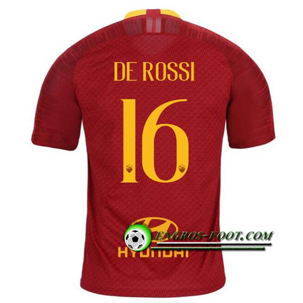 Engros-foot: Jeu Maillot de AS Roma (DE ROSSI 16) Domicile 2019 2020 Thailande