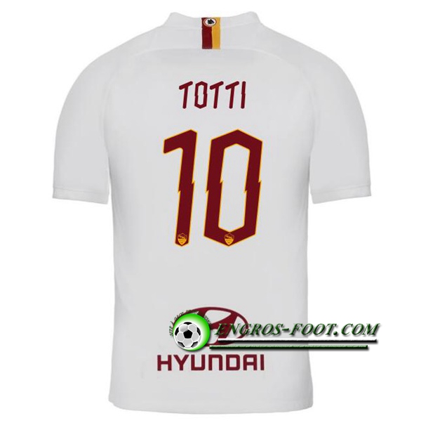 Engros-foot: Jeu Maillot de AS Roma (TOTTI 10) Exterieur 2019 2020 Thailande