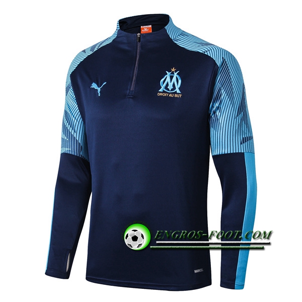 Engros-foot: Sweatshirt Training Marseille OM Bleu Fonce 2019 2020 Thailande