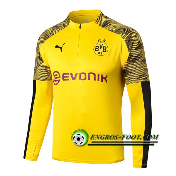 Engros-foot: Sweatshirt Training Dortmund BVB Jaune 2019 2020 Thailande