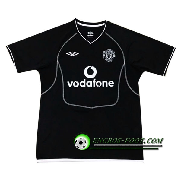 Engros-foot: Maillot Gardien de but Manchester United Noir 2000/2001 Thailande