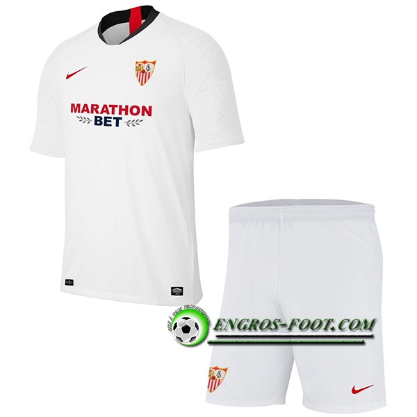 Engros-foot: Ensemble Maillot Foot Sevilla FC Enfants Exterieur 2019 2020 Thailande