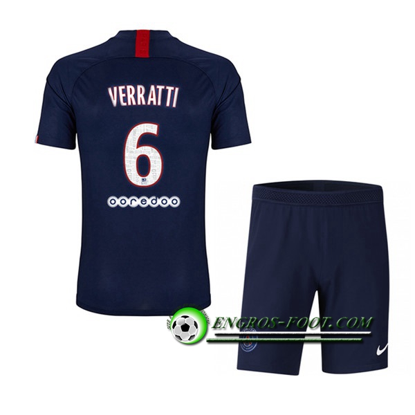 Engros-foot: Ensemble Maillot Foot PSG (VERRATTI 6) Enfant Domicile 2019 2020 Thailande