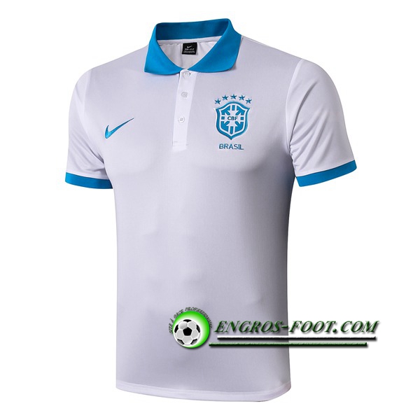 Engros-foot: Polo Foot Bresil Blanc 2019 2020 Thailande