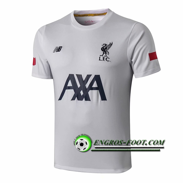 Engros-foot: Training T-Shirts FC Liverpool AXA Blanc 2019 2020 Thailande