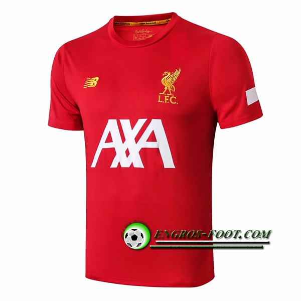 Engros-foot: Training T-Shirts FC Liverpool AXA Rouge 2019 2020 Thailande