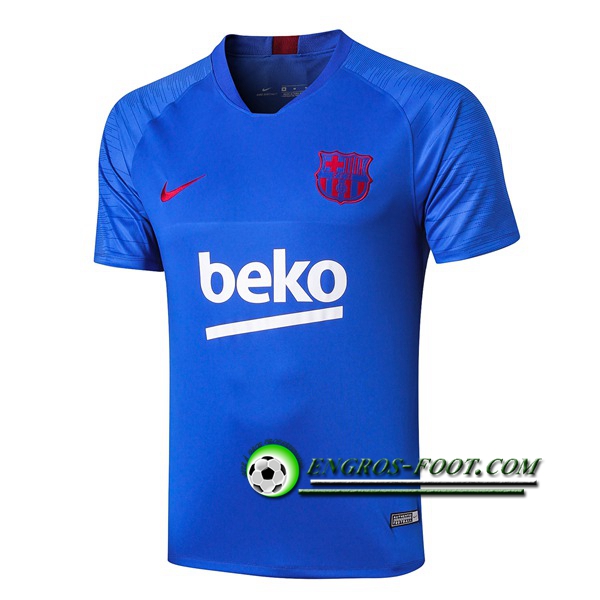 Engros-foot: Training T-Shirts FC Barcelone Blue 2019 2020 Thailande