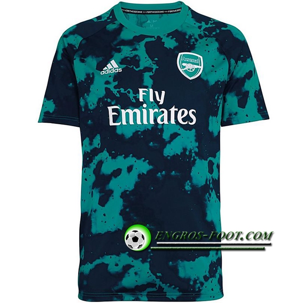 Engros-foot: Training T-Shirts Arsenal Noir/Vert 2019 2020 Thailande