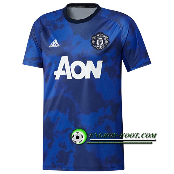 Engros-foot: Training T-Shirts Manchester United Blue 2019 2020 Thailande