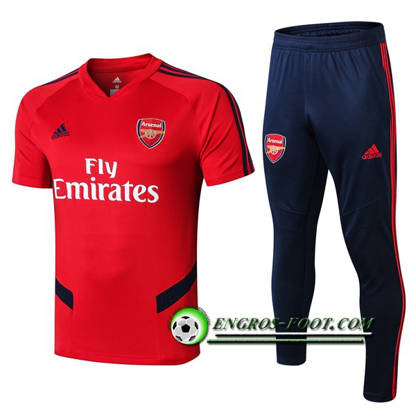 Engros-foot: Ensemble Training T-Shirts Arsenal + Pantalon Rouge 2019 2020 Thailande