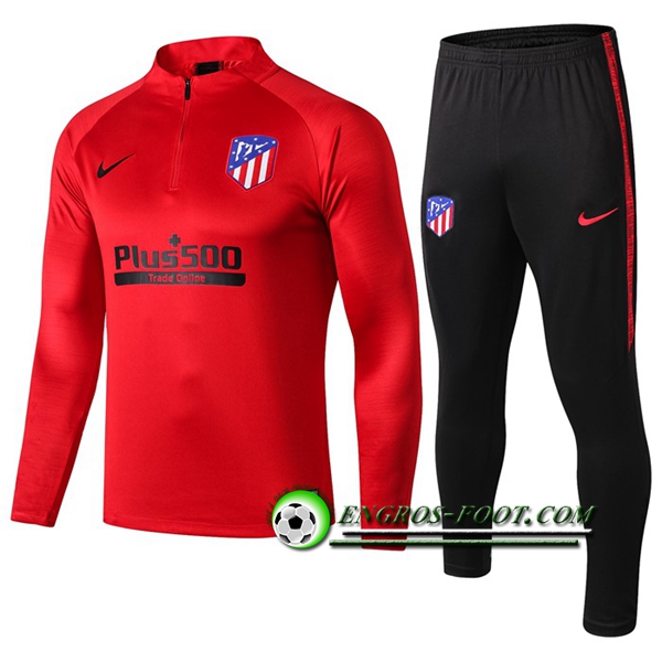 Engros-foot: Ensemble Survetement Foot Atletico Madrid Rouge 2019 2020 Thailande