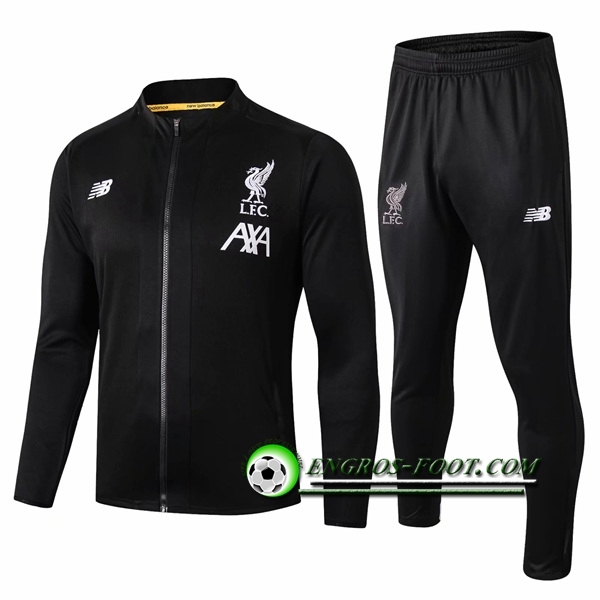 Engros-foot: Ensemble Survetement Foot - Veste FC Liverpool Noir 2019 2020 Thailande