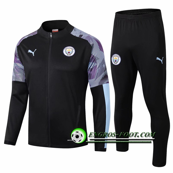 Engros-foot: Ensemble Survetement Foot - Veste Manchester City Noir 2019 2020 Thailande