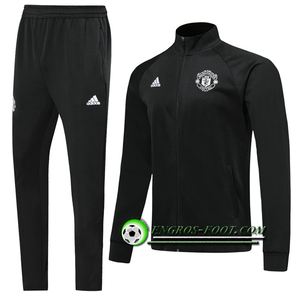 Engros-foot: Ensemble Survetement Foot - Veste Manchester United Noir 2019 2020 Thailande