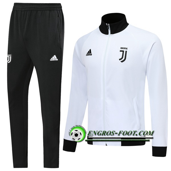 Engros-foot: Ensemble Survetement Foot - Veste Juventus Blanc 2019 2020 Thailande