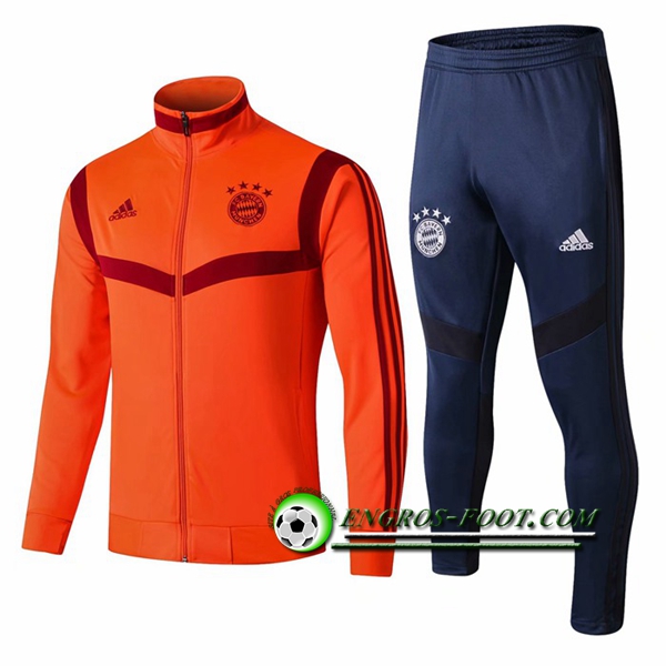 Engros-foot: Ensemble Survetement Foot - Veste Bayern Munich Orange 2019 2020 Thailande