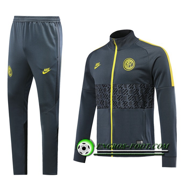 Engros-foot: Ensemble Survetement Foot - Veste Inter Milan Gris 2019 2020 Thailande