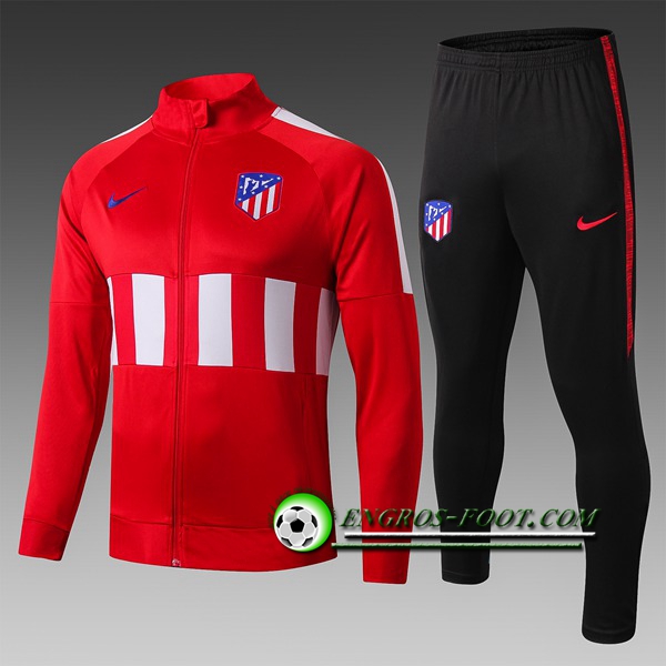 Engros-foot: Ensemble Survetement Foot - Veste Atletico Madrid Enfant Rouge 2019 2020 Thailande