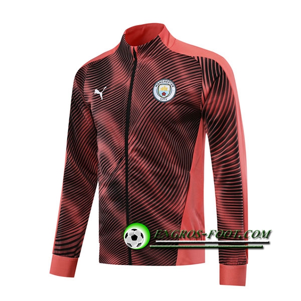 Engros-foot: Nouveaux Veste Foot Manchester City Noir/Rose 2019 2020 Thailande