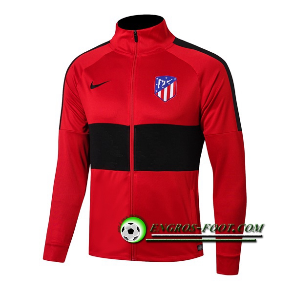 Engros-foot: Nouveaux Veste Foot Atletico Madrid Rouge/Noir 2019 2020 Thailande