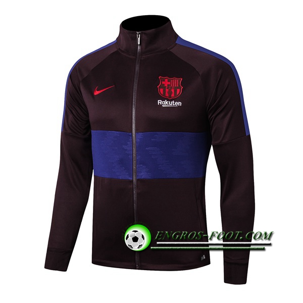 Engros-foot: Nouveaux Veste Foot FC Barcelone Pourpre/Bleu 2019 2020 Thailande