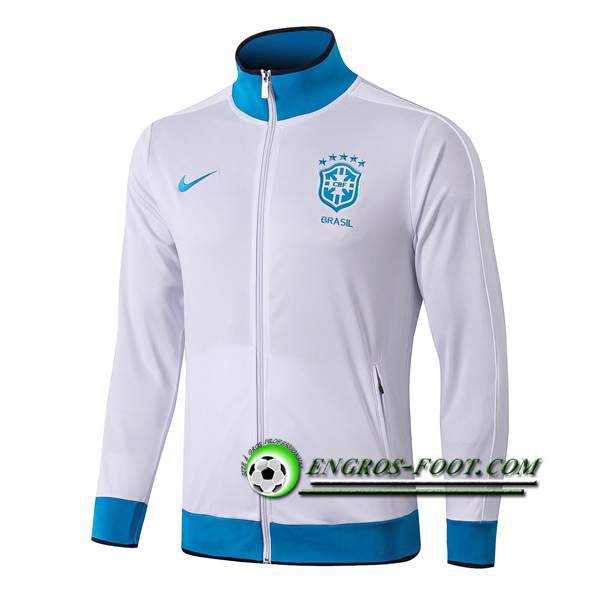 Engros-foot: Nouveaux Veste Foot Bresil Blanc 2019 2020 Thailande