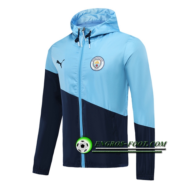 Engros-foot: Nouveaux Veste Coupe Vent Manchester City Bleu 2019 2020 Thailande