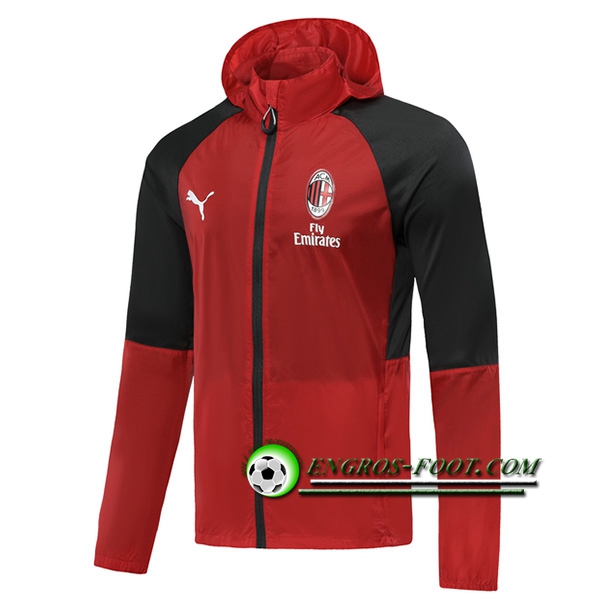 Engros-foot: Nouveaux Veste Coupe Vent Milan AC Rouge 2019 2020 Thailande