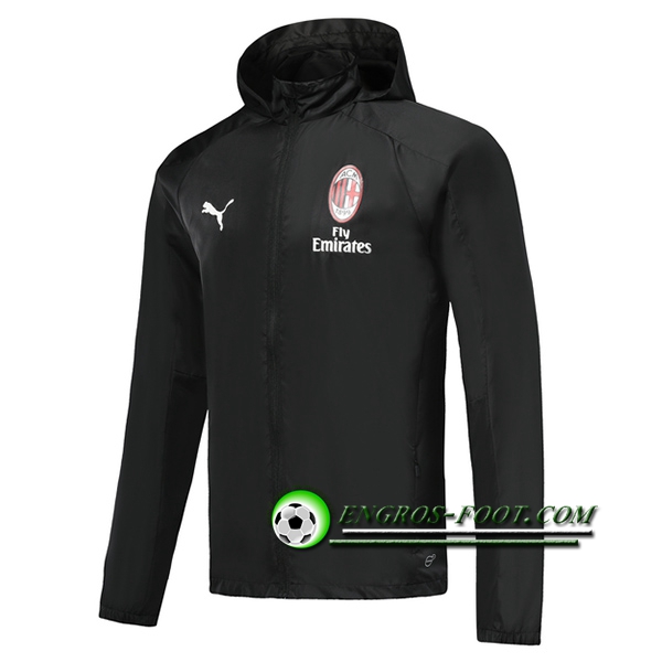 Engros-foot: Nouveaux Veste Coupe Vent Milan AC Noir 2019 2020 Thailande