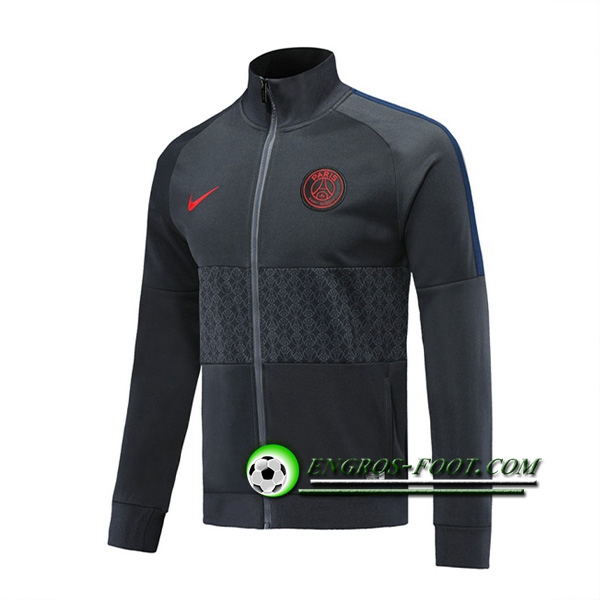 Engros-foot: Nouveaux Veste Foot PSG Gris Fonce 2019 2020 Thailande