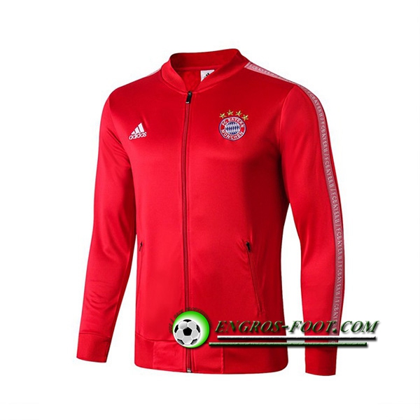 Engros-foot: Nouveaux Veste Foot Bayern Munich Rouge/Blanc 2019 2020 Thailande