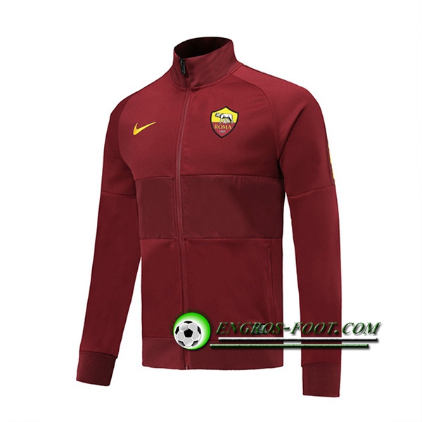 Engros-foot: Nouveaux Veste Foot AS Roma Brown 2019 2020 Thailande