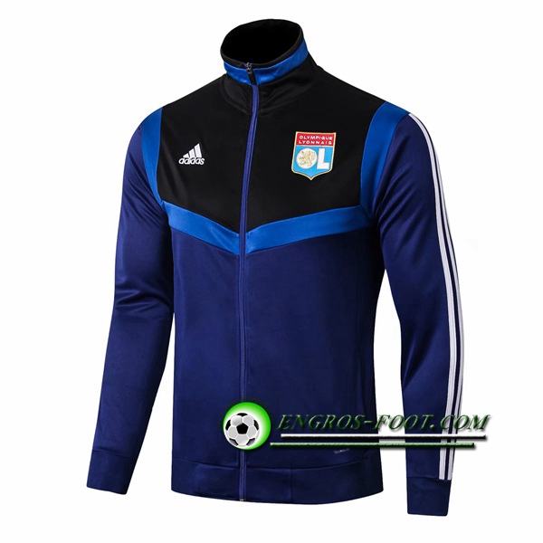 Engros-foot: Nouveaux Veste Foot Lyon OL Bleu/Noir 2019 2020 Thailande