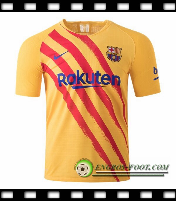 Engros-foot: Maillot Foot FC Barcelone Senyera Quatrieme 2019 2020 Thailande