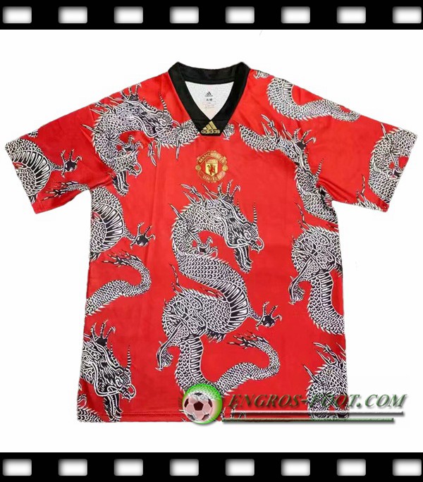 Engros-foot: Maillot Foot Manchester United Dragon de Chine Rouge 2019 2020 Thailande