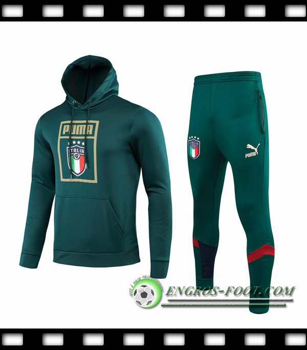 Ensemble Capuche Survetement Foot Italie Vert 2019/2020