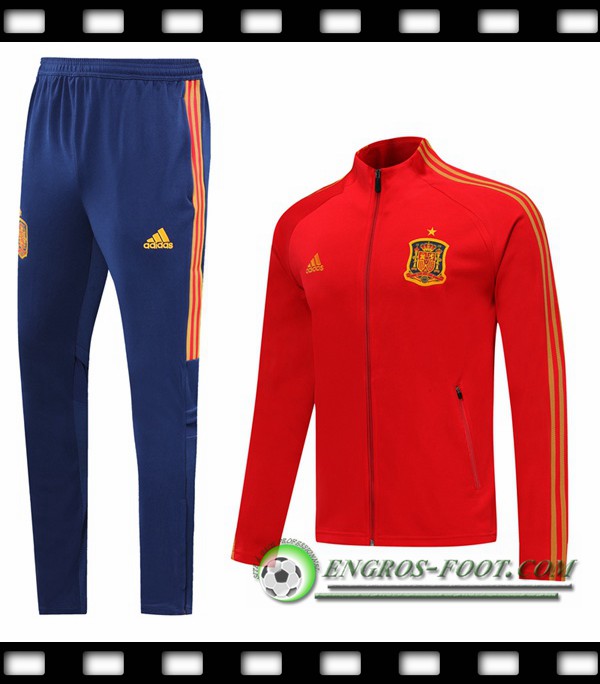 Ensemble Survetement de Foot - Veste Espagne Rouge 2019/2020